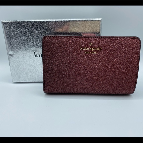 Kate Spade Shimmy boxed medium compartment bifold wallet, deep nova, NWT/NIB - Picture 7 of 16